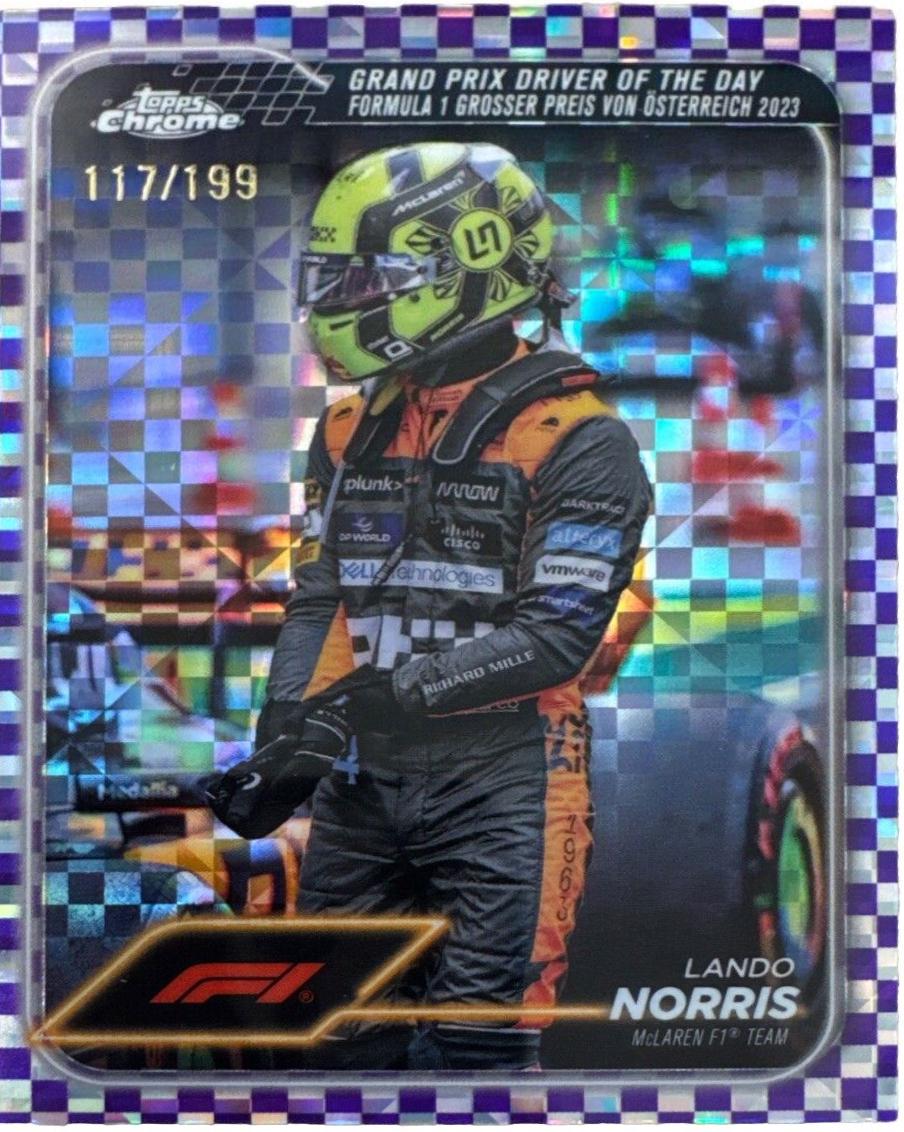 Lando Norris [Checker Flag Purple Refractor] #167