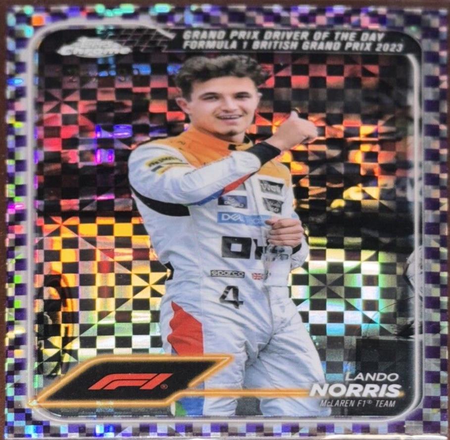 Lando Norris [Checker Flag Purple Refractor] #168