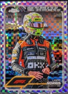 Lando Norris [Checker Flag Purple Refractor] #176