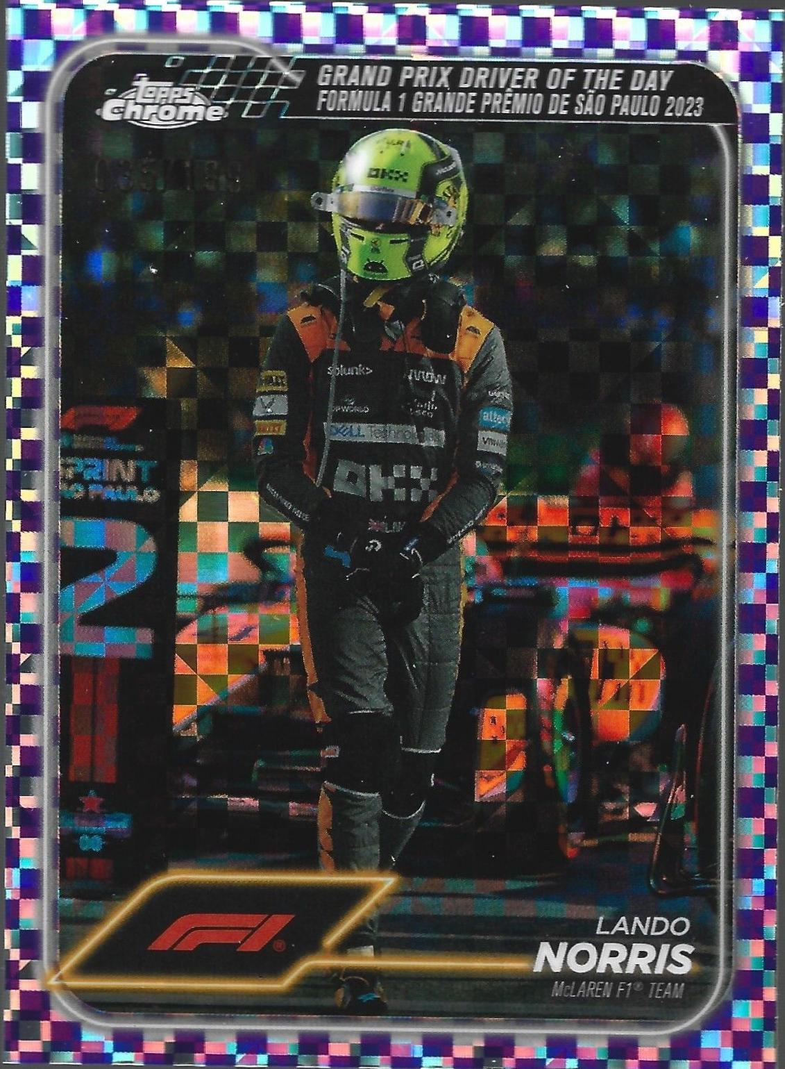 Lando Norris [Checker Flag Purple Refractor] #178