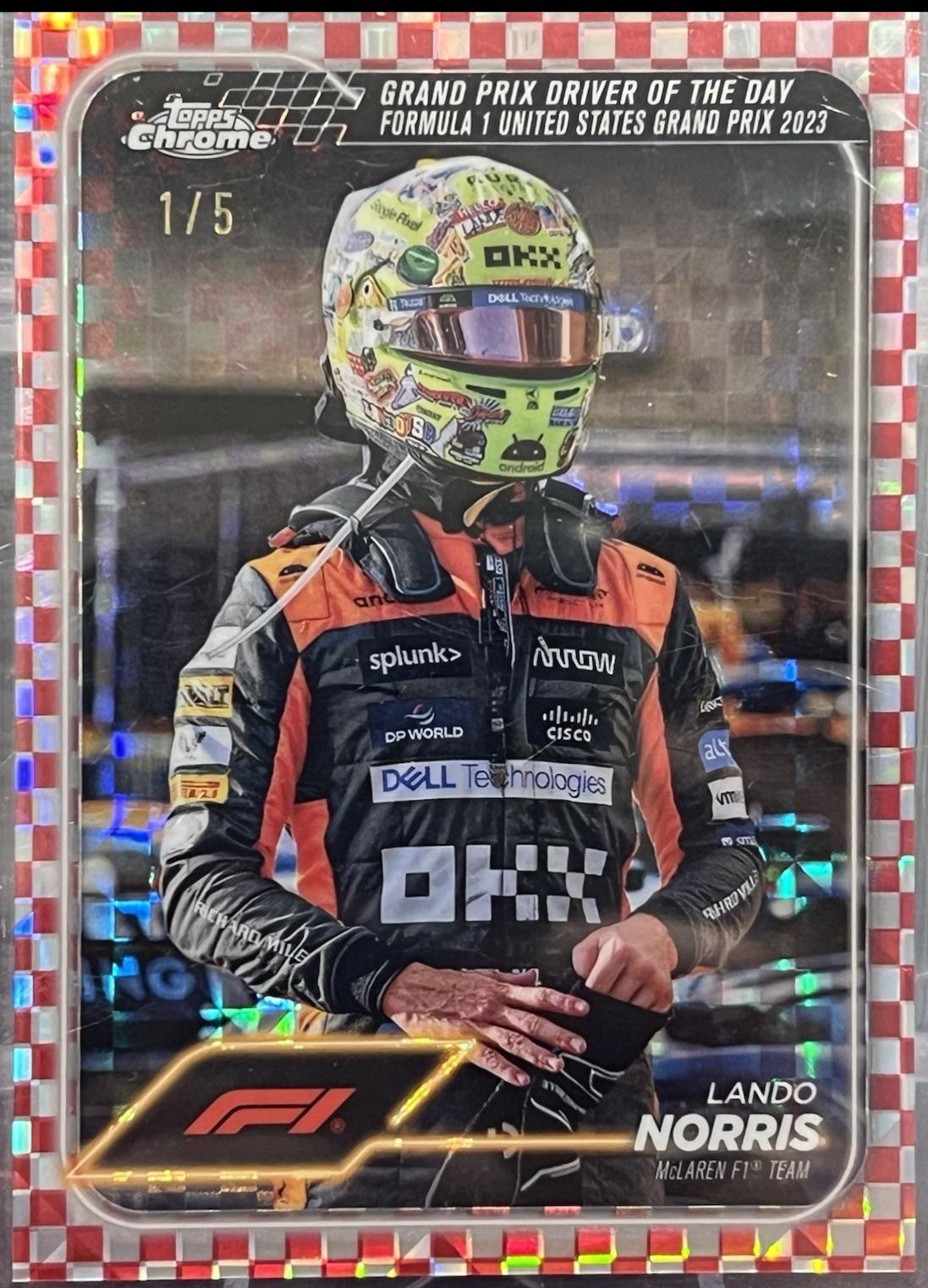 Lando Norris [Checker Flag Red Refractor] #176