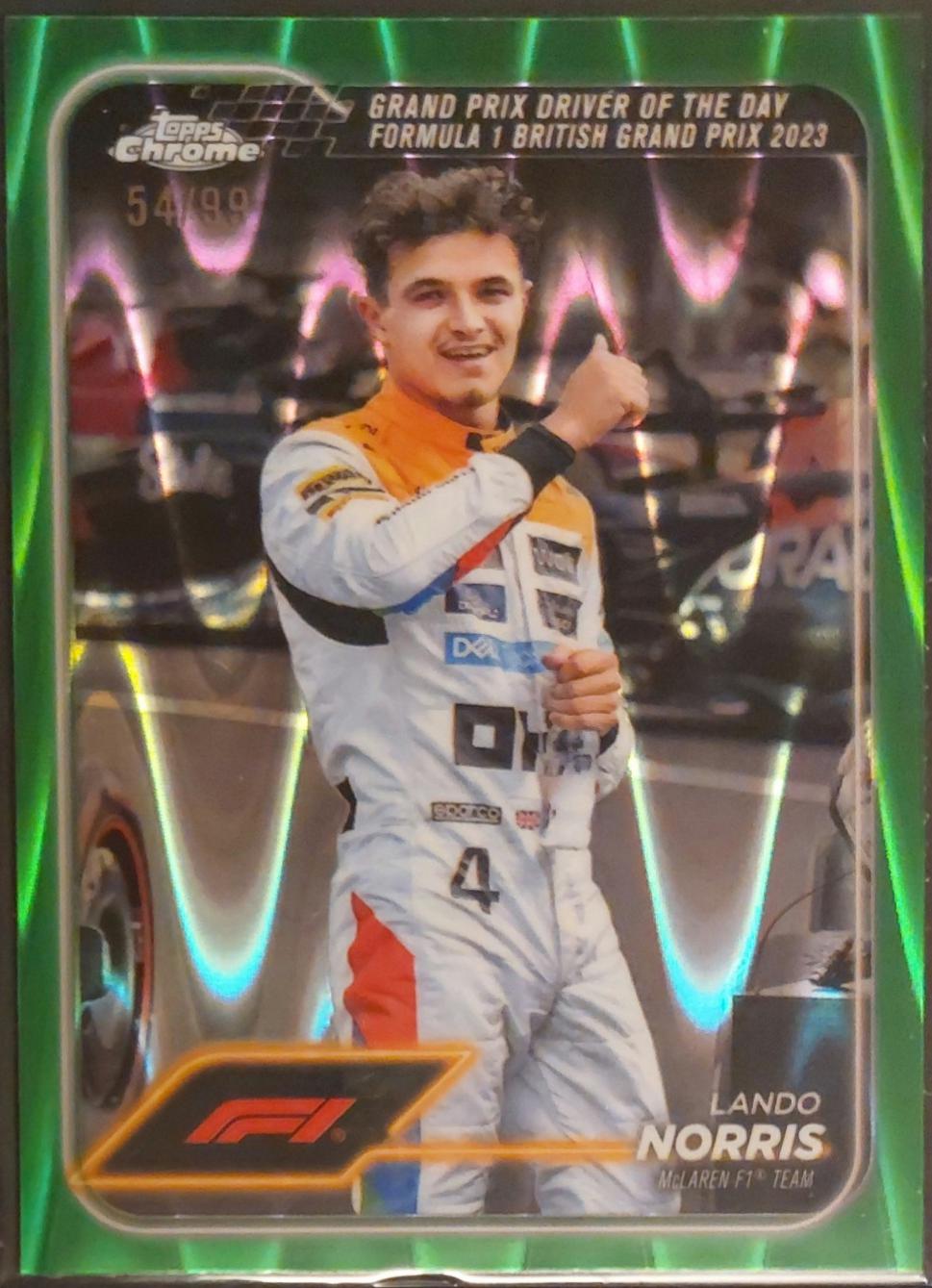 Lando Norris [Green RayWave Refractor] #168