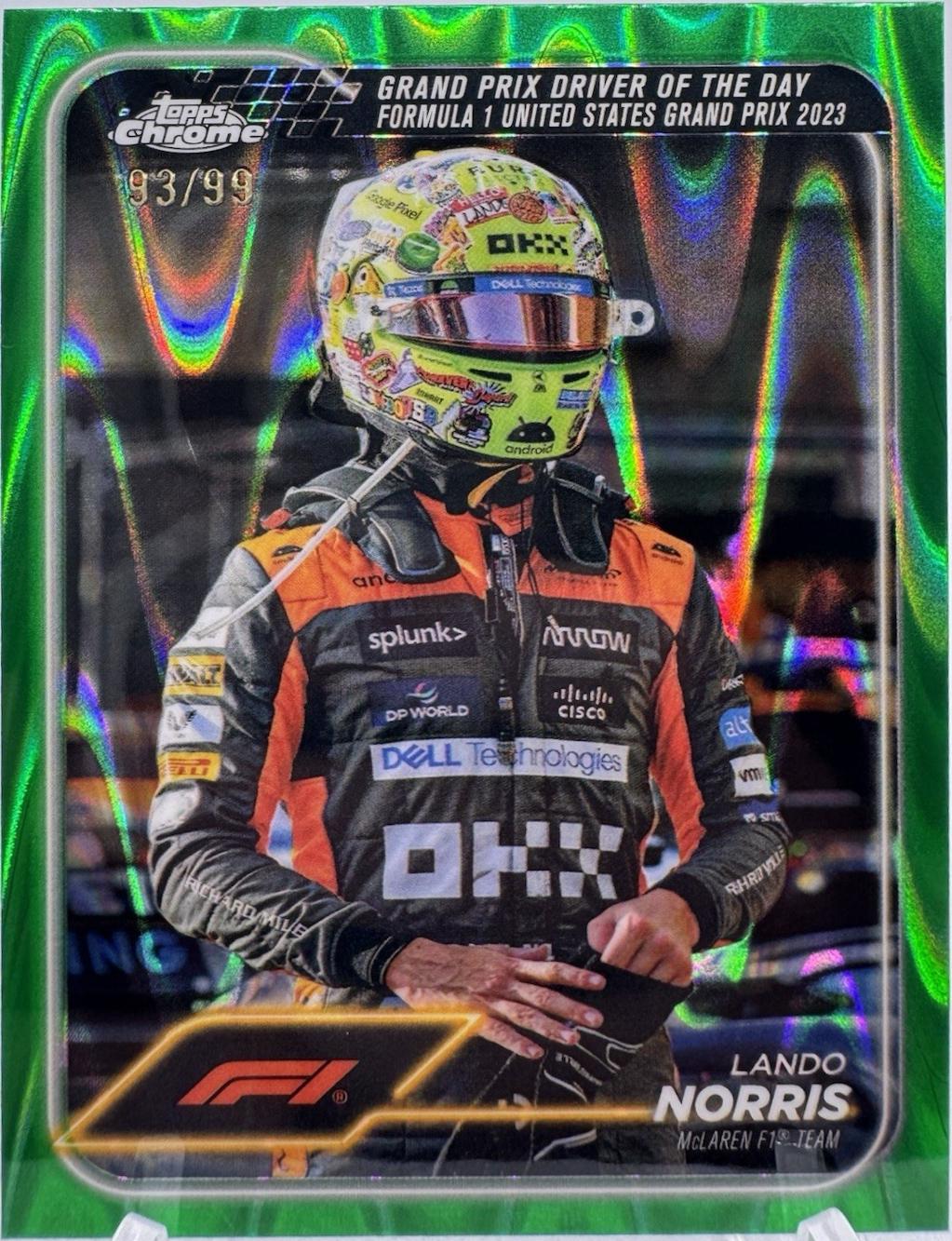 Lando Norris [Green RayWave Refractor] #176