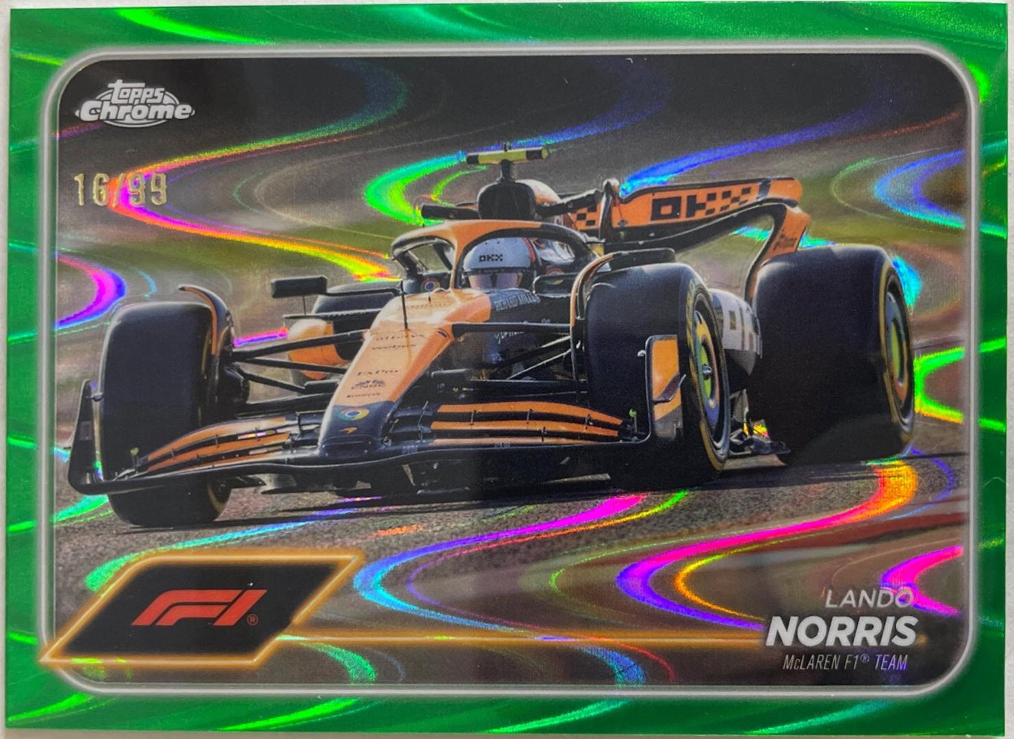 Lando Norris [Green RayWave Refractor] #79