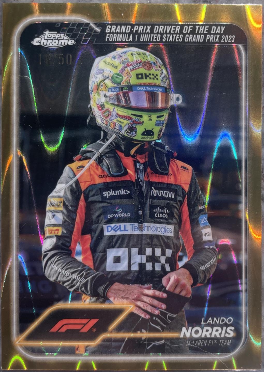 Lando Norris [Orange RayWave Refractor] #176