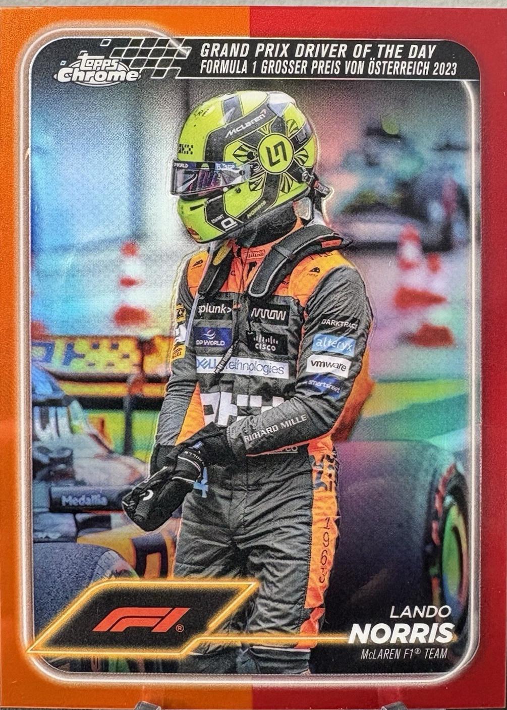 Lando Norris [Orange Red Refractor] #167