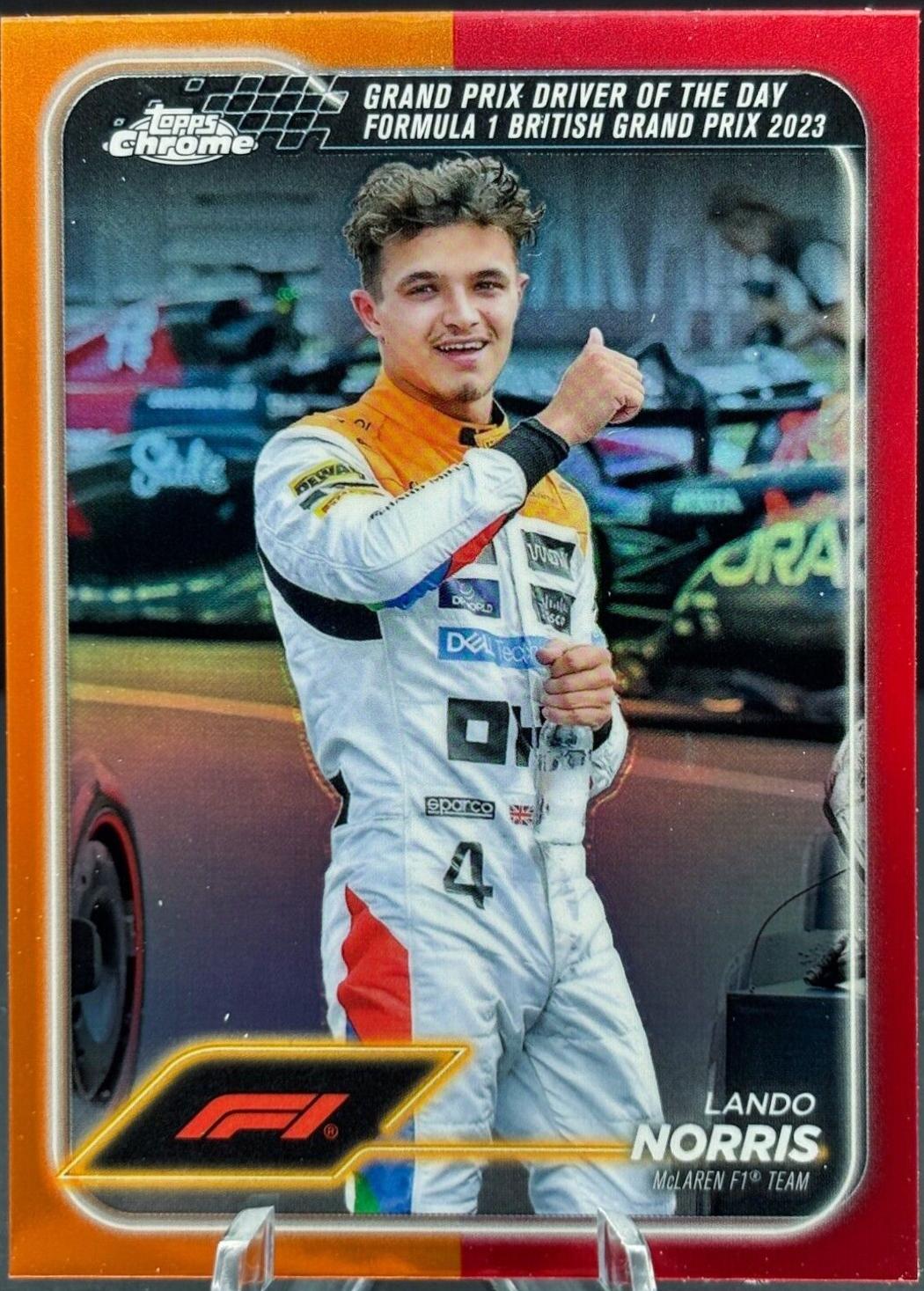 Lando Norris [Orange Red Refractor] #168