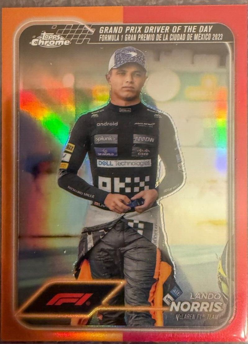 Lando Norris [Orange Red Refractor] #177