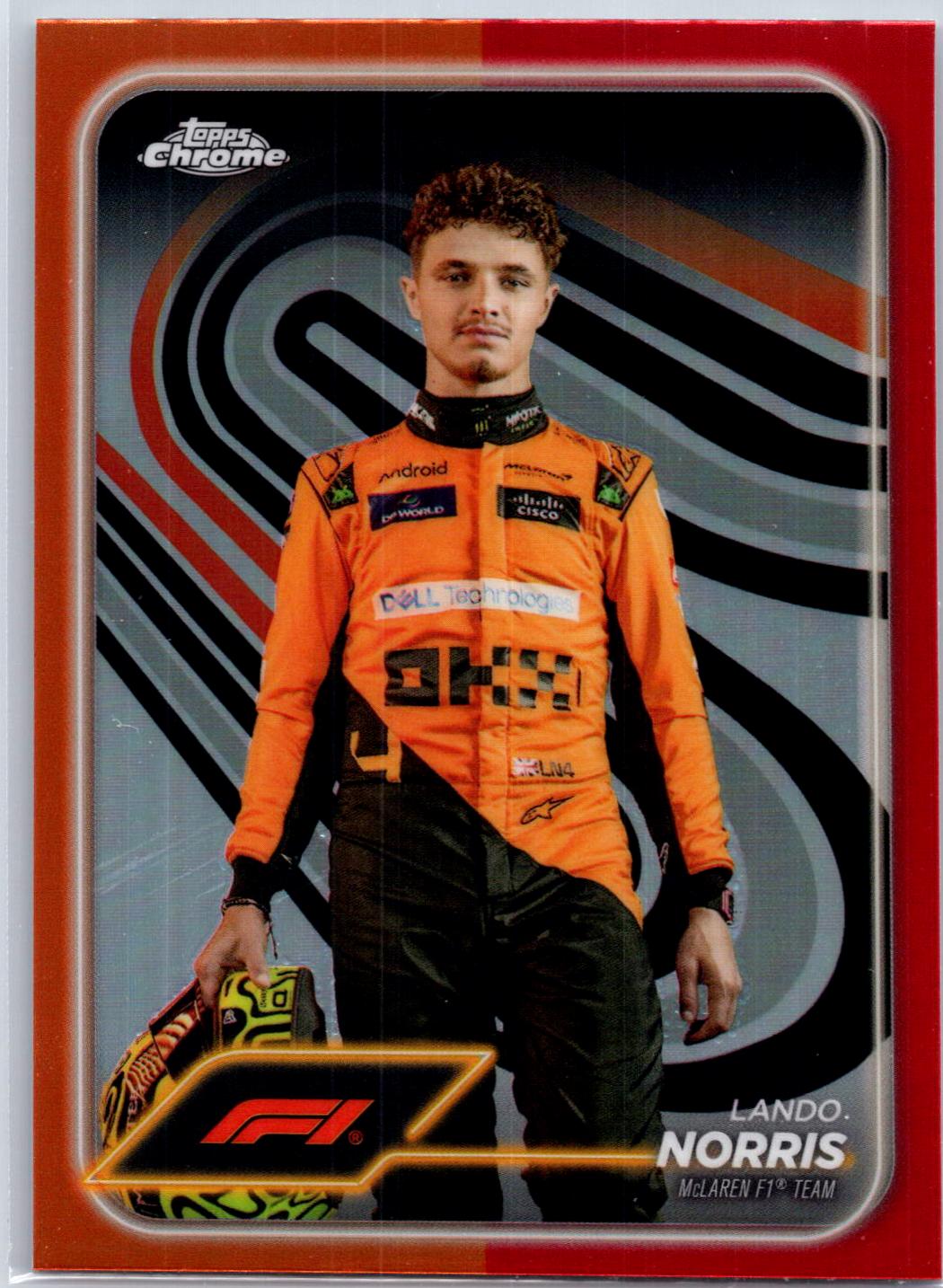 Lando Norris [Orange Red Refractor] #7