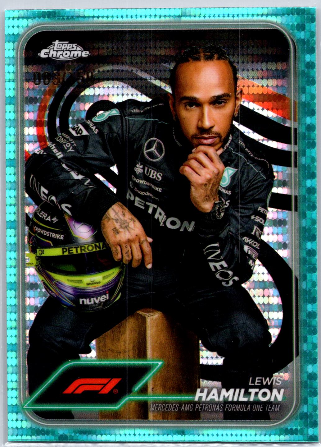 Lewis Hamilton [Aqua Sonar Refractor] #6