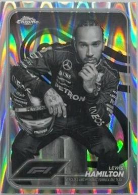 Lewis Hamilton [Black White RayWave Refractor] #6