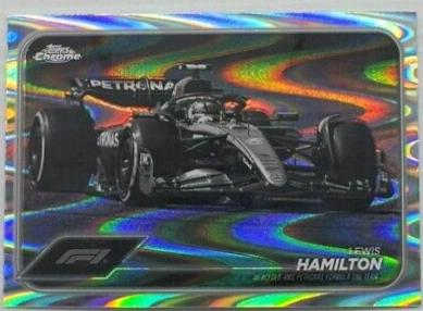 Lewis Hamilton [Black White RayWave Refractor] #78