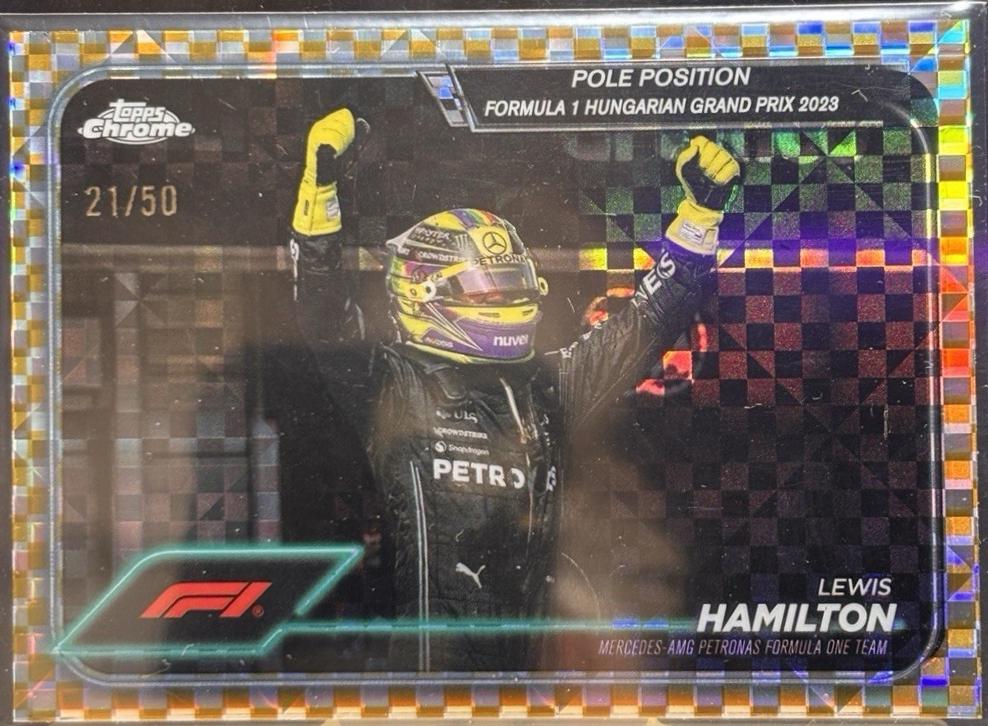 Lewis Hamilton [Checker Flag Gold Refractor] #158