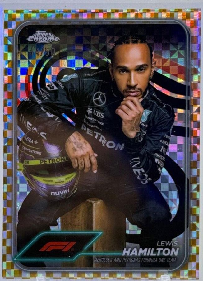 Lewis Hamilton [Checker Flag Gold Refractor] #6