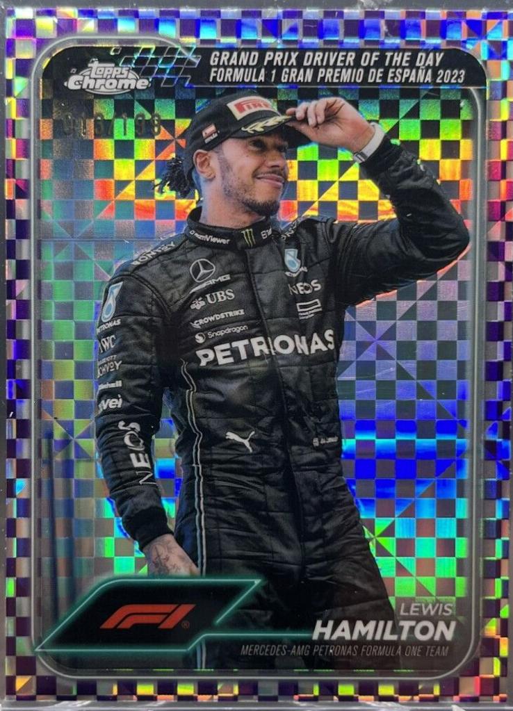 Lewis Hamilton [Checker Flag Purple Refractor] #165