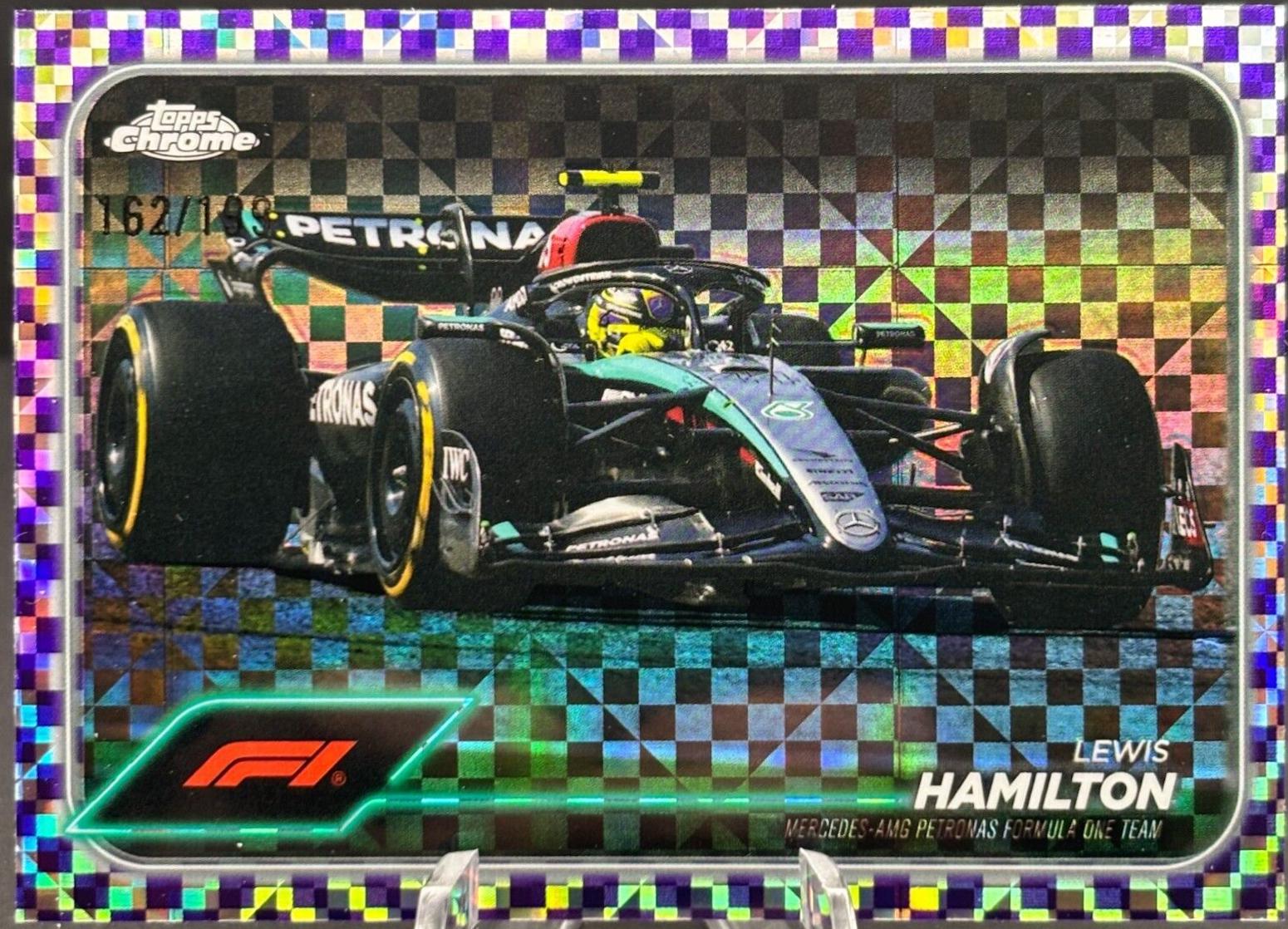 Lewis Hamilton [Checker Flag Purple Refractor] #78