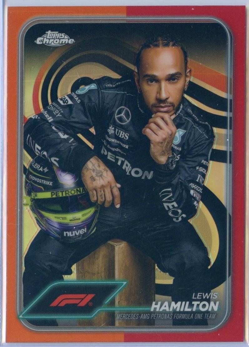 Lewis Hamilton [Orange Red Refractor] #6