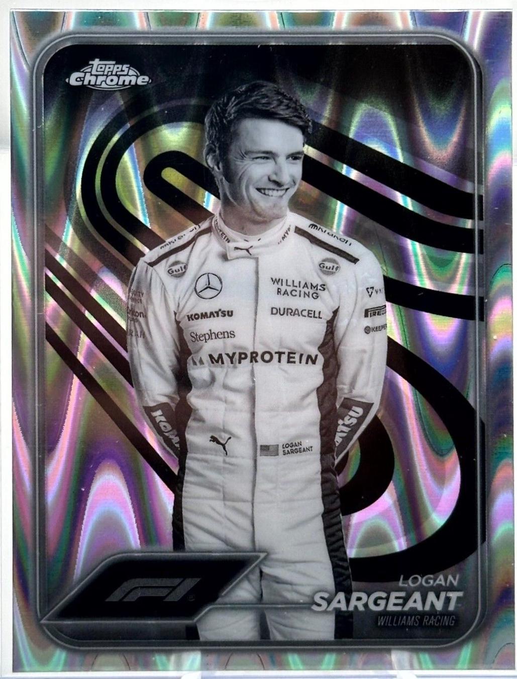 Logan Sargeant [Black White RayWave Refractor] #20