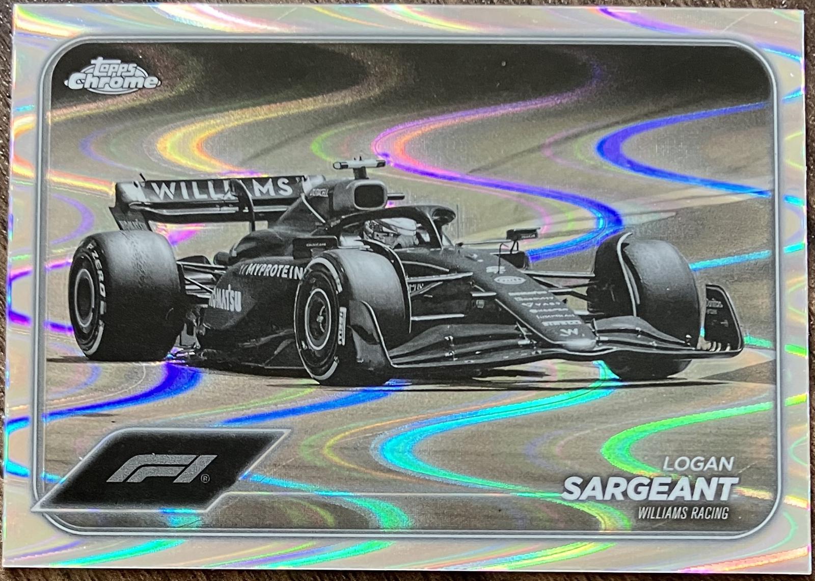 Logan Sargeant [Black White RayWave Refractor] #92
