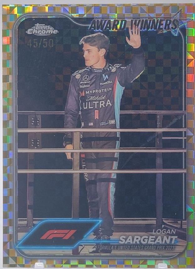 Logan Sargeant [Checker Flag Gold Refractor] #186