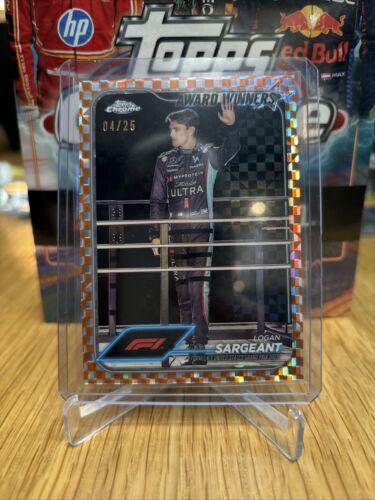 Logan Sargeant [Checker Flag Orange Refractor] #186