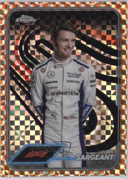 Logan Sargeant [Checker Flag Orange Refractor] #20