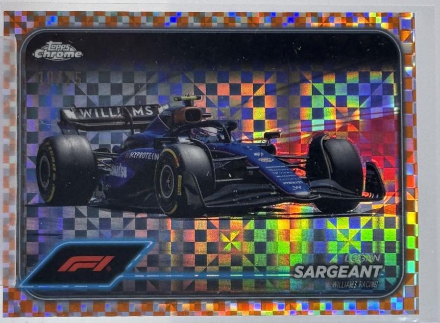 Logan Sargeant [Checker Flag Orange Refractor] #92