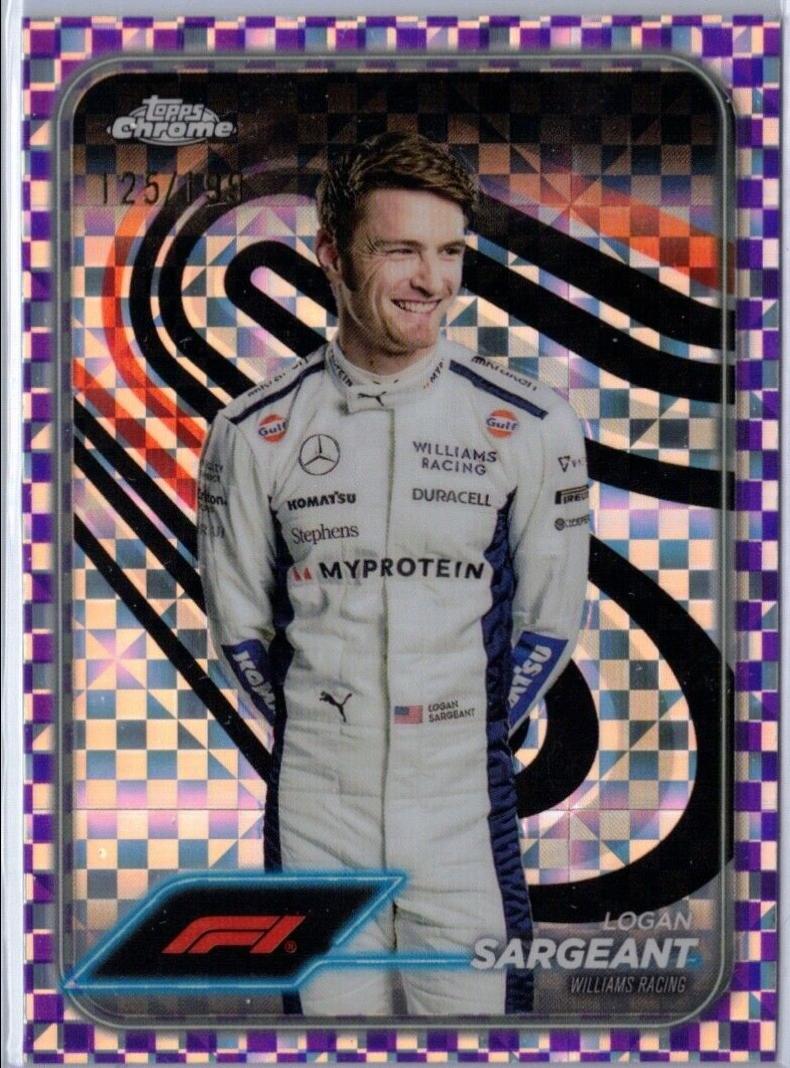 Logan Sargeant [Checker Flag Purple Refractor] #20