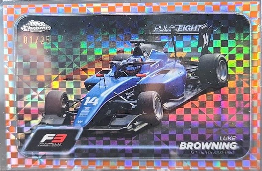 Luke Browning [Checker Flag Orange Refractor] #127