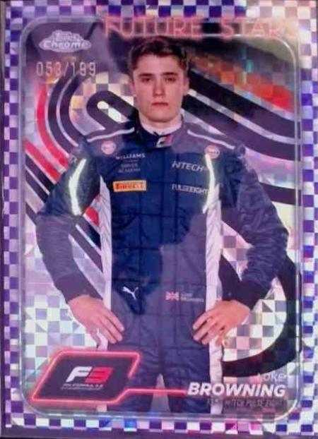 Luke Browning [Checker Flag Purple Refractor] #55
