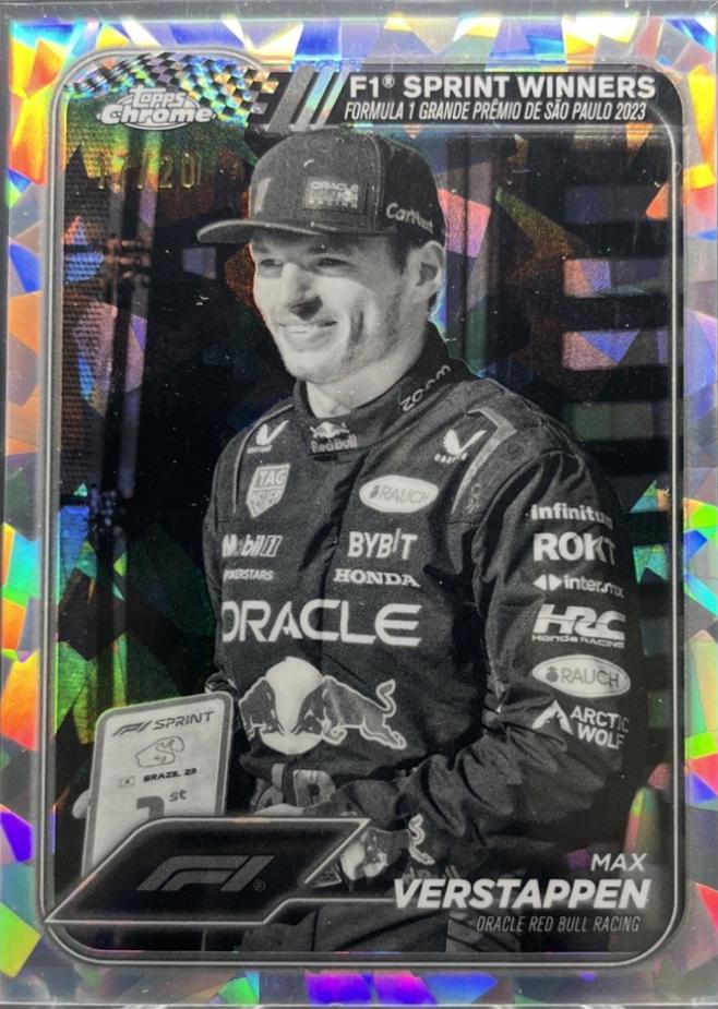 Max Verstappen [Black White RayWave Refractor] #153