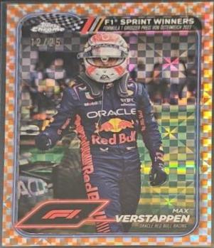 Max Verstappen [Checker Flag Orange Refractor] #149