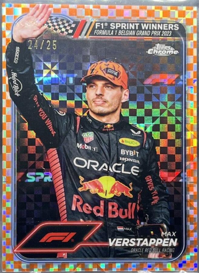 Max Verstappen [Checker Flag Orange Refractor] #150