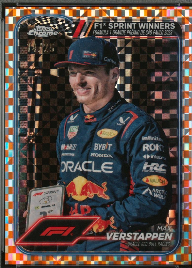 Max Verstappen [Checker Flag Orange Refractor] #153
