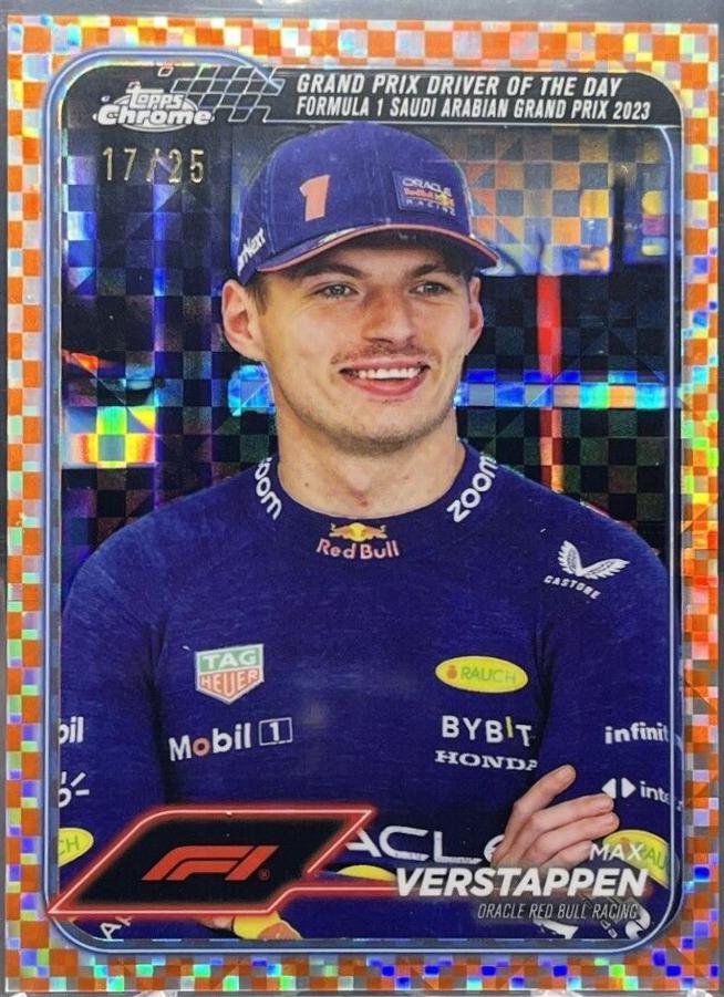 Max Verstappen [Checker Flag Orange Refractor] #160