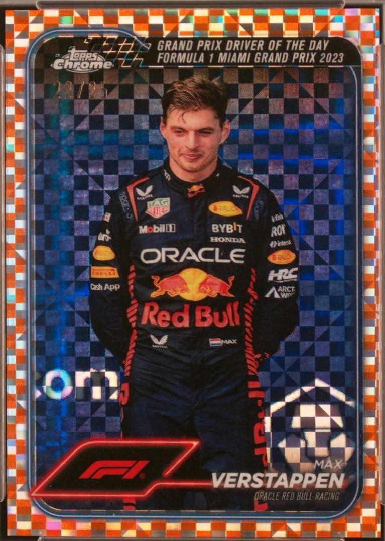 Max Verstappen [Checker Flag Orange Refractor] #163