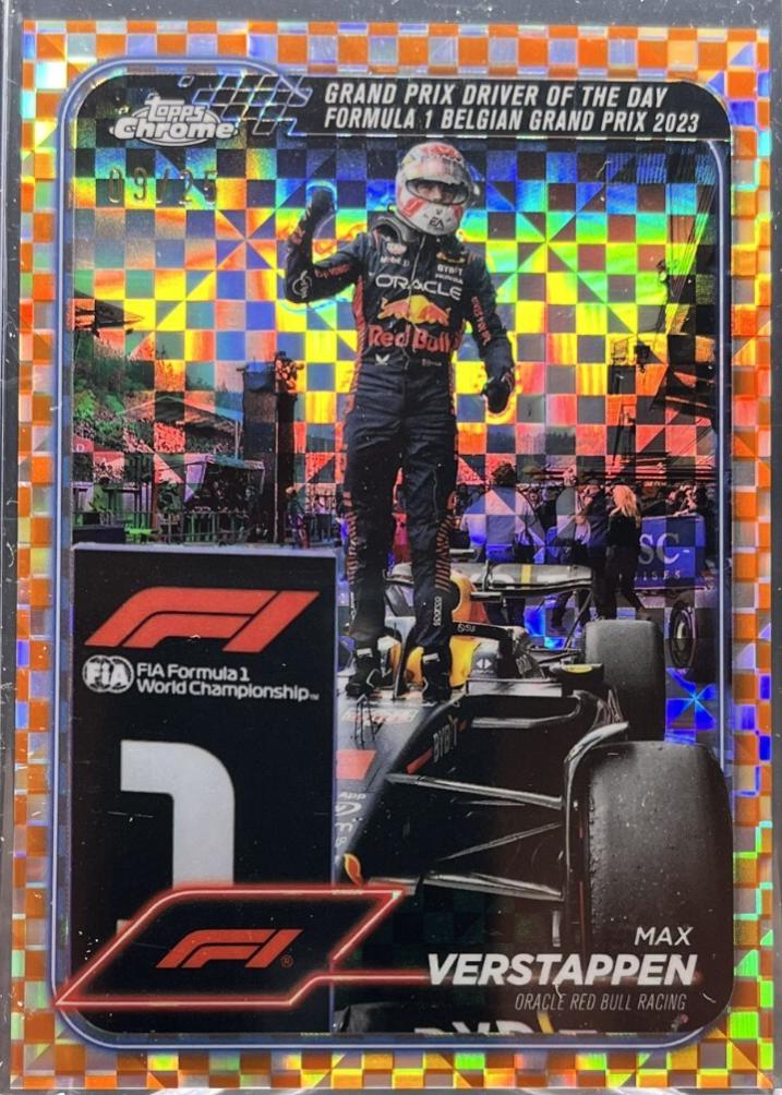 Max Verstappen [Checker Flag Orange Refractor] #170