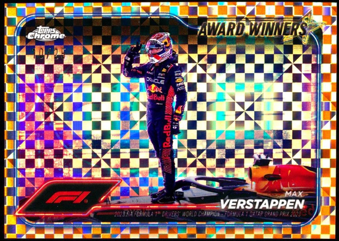Max Verstappen [Checker Flag Orange Refractor] #183