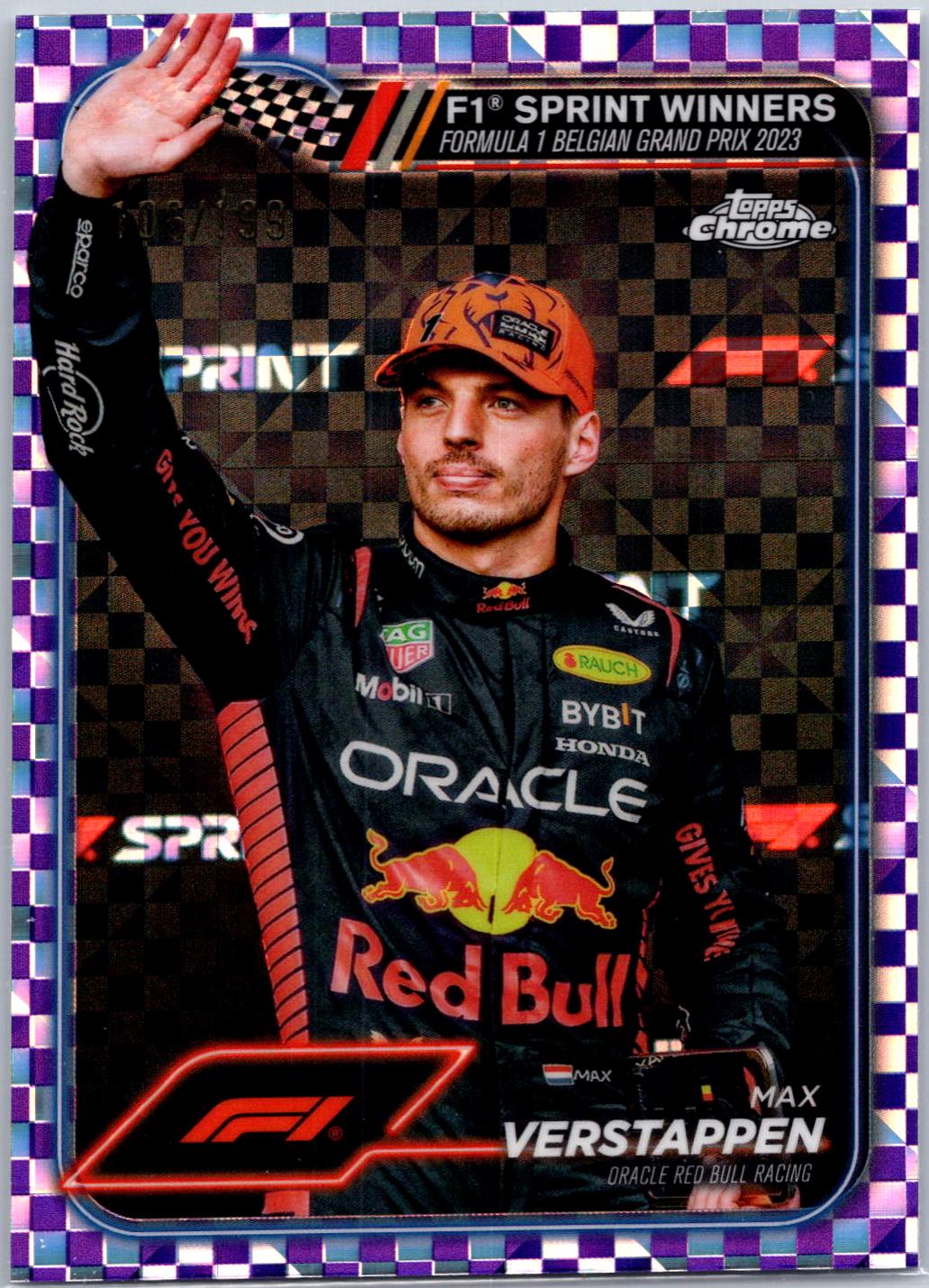 Max Verstappen [Checker Flag Purple Refractor] #150