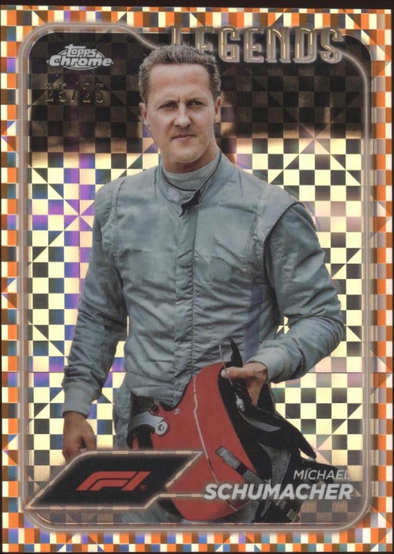 Michael Schumacher [Checker Flag Orange Refractor] #197