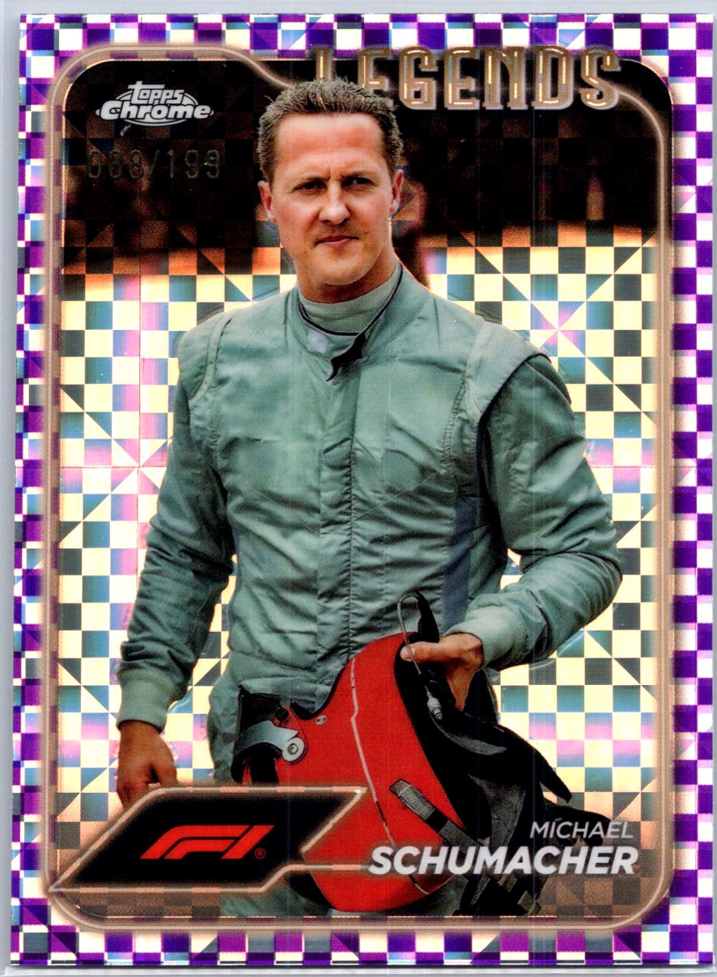 Michael Schumacher [Checker Flag Purple Refractor] #197