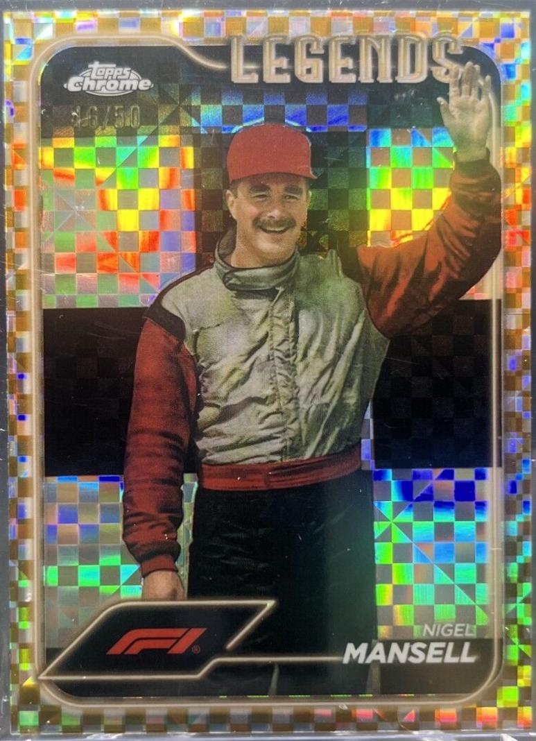 Nigel Mansell [Checker Flag Gold Refractor] #194
