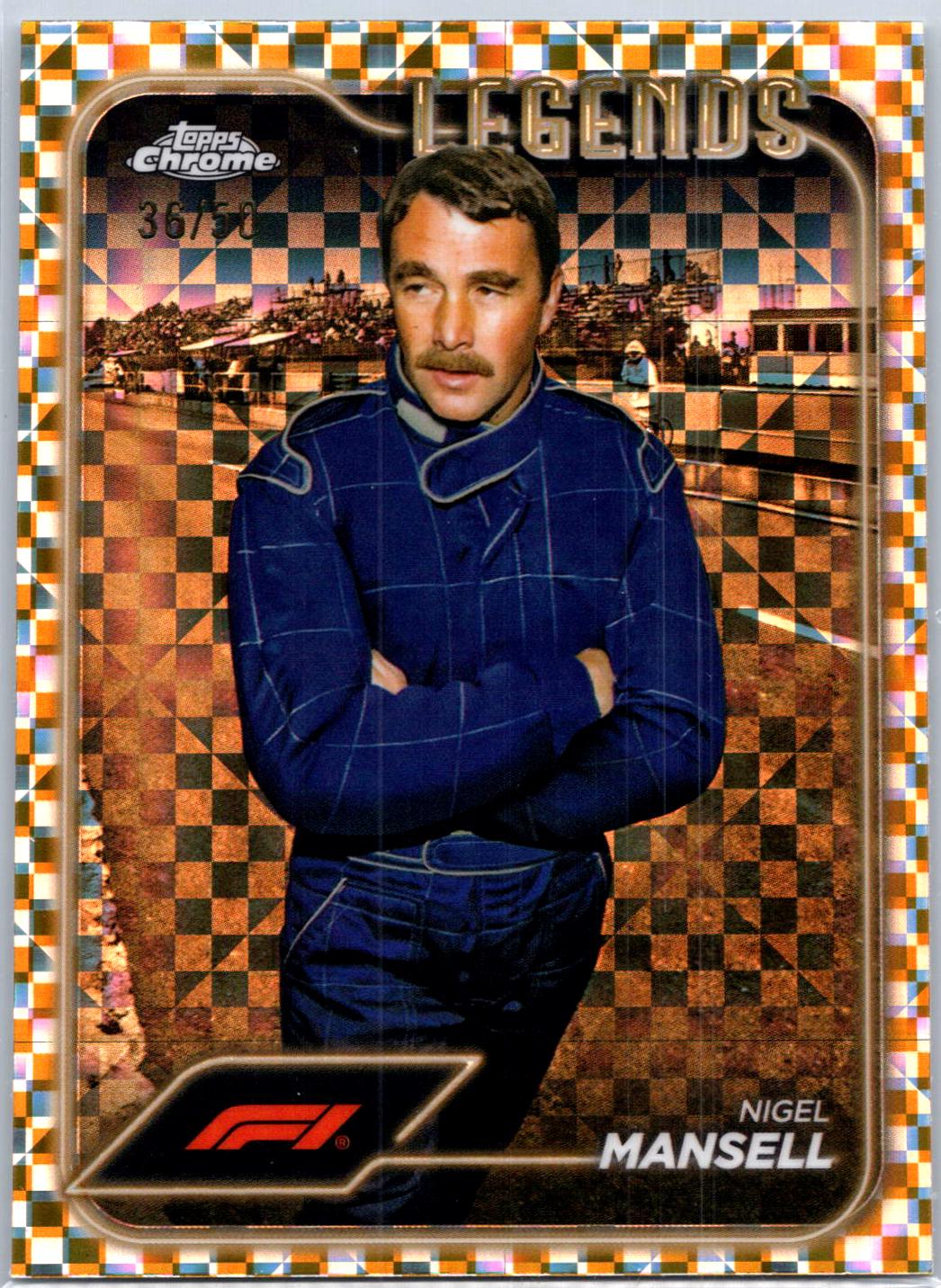Nigel Mansell [Checker Flag Gold Refractor] #199