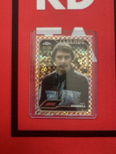 Nigel Mansell [Checker Flag Orange Refractor] #194