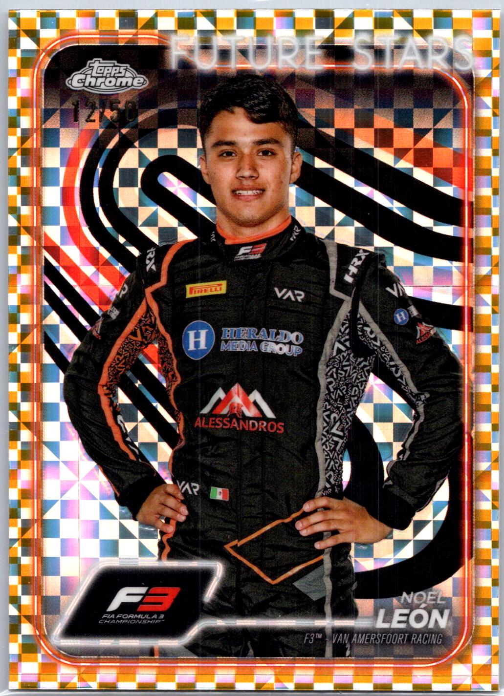 Noel Leon [Checker Flag Gold Refractor] #61