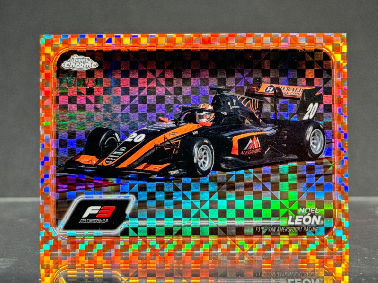 Noel Leon [Checker Flag Orange Refractor] #133