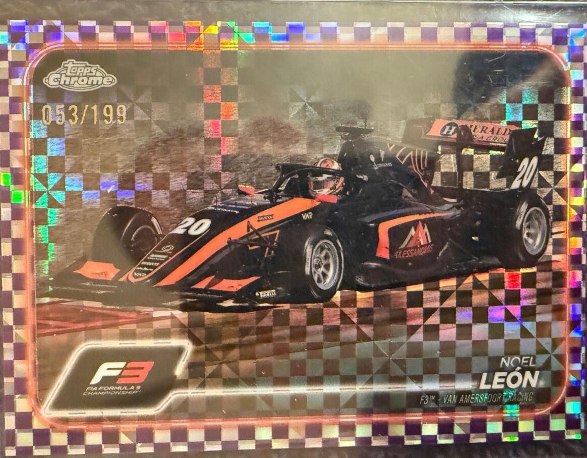 Noel Leon [Checker Flag Purple Refractor] #133
