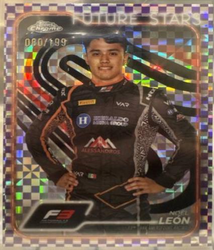 Noel Leon [Checker Flag Purple Refractor] #61