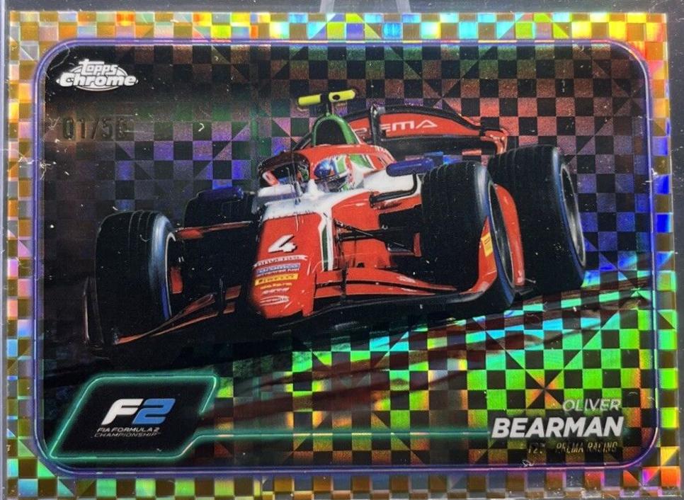 Oliver Bearman [Checker Flag Gold Refractor] #93