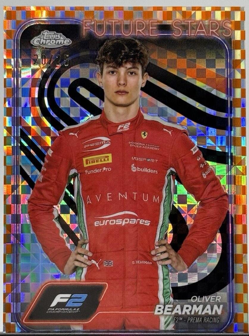 Oliver Bearman [Checker Flag Orange Refractor] #21
